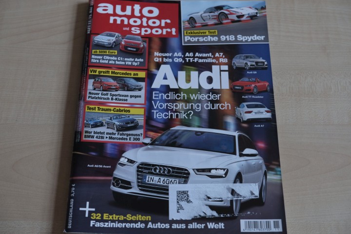 Deckblatt Auto Motor und Sport (11/2014)